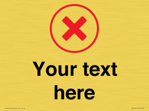 IV7131: Custom plain background, red cross in a circle sign