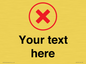 IV7131: Custom plain background, red cross in a circle sign