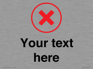 IV7131: Custom plain background, red cross in a circle sign