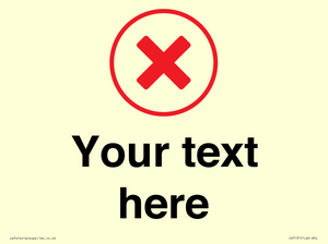 IV7131: Custom plain background, red cross in a circle sign