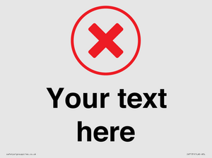 IV7131: Custom plain background, red cross in a circle sign