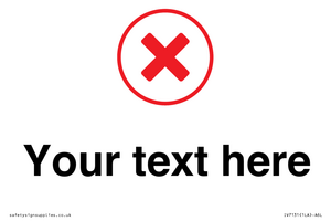IV7131: Custom plain background, red cross in a circle sign