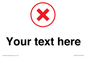 IV7131: Custom plain background, red cross in a circle sign