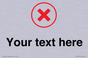 IV7131: Custom plain background, red cross in a circle sign