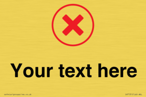 IV7131: Custom plain background, red cross in a circle sign
