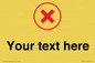IV7131: Custom plain background, red cross in a circle sign
