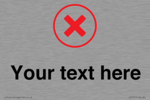 IV7131: Custom plain background, red cross in a circle sign