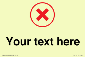 IV7131: Custom plain background, red cross in a circle sign