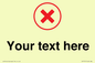 IV7131: Custom plain background, red cross in a circle sign