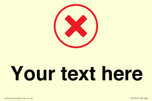 IV7131: Custom plain background, red cross in a circle sign