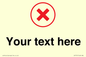 IV7131: Custom plain background, red cross in a circle sign