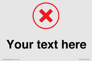 IV7131: Custom plain background, red cross in a circle sign