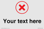 IV7131: Custom plain background, red cross in a circle sign