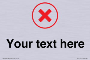 IV7131: Custom plain background, red cross in a circle sign