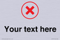 IV7131: Custom plain background, red cross in a circle sign