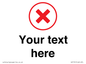 IV7131: Custom plain background, red cross in a circle sign