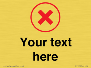 IV7131: Custom plain background, red cross in a circle sign