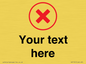 IV7131: Custom plain background, red cross in a circle sign