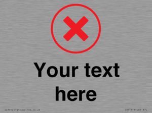IV7131: Custom plain background, red cross in a circle sign