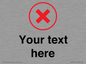 IV7131: Custom plain background, red cross in a circle sign