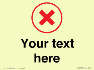 IV7131: Custom plain background, red cross in a circle sign