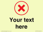 IV7131: Custom plain background, red cross in a circle sign