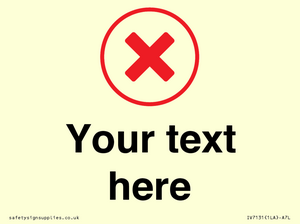 IV7131: Custom plain background, red cross in a circle sign