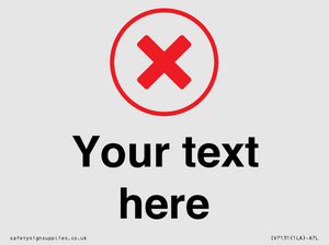IV7131: Custom plain background, red cross in a circle sign
