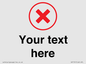 IV7131: Custom plain background, red cross in a circle sign