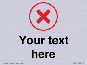 IV7131: Custom plain background, red cross in a circle sign