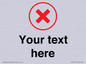 IV7131: Custom plain background, red cross in a circle sign