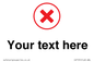 IV7131: Custom plain background, red cross in a circle sign