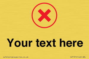 IV7131: Custom plain background, red cross in a circle sign