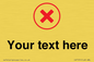 IV7131: Custom plain background, red cross in a circle sign