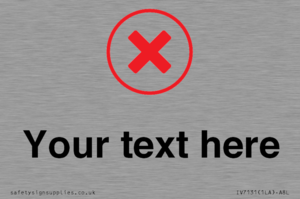 IV7131: Custom plain background, red cross in a circle sign