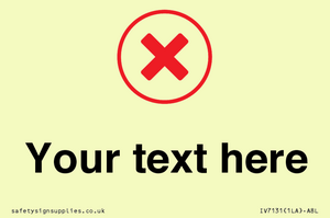 IV7131: Custom plain background, red cross in a circle sign