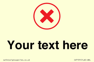 IV7131: Custom plain background, red cross in a circle sign