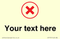 IV7131: Custom plain background, red cross in a circle sign