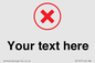 IV7131: Custom plain background, red cross in a circle sign