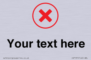 IV7131: Custom plain background, red cross in a circle sign