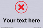 IV7131: Custom plain background, red cross in a circle sign