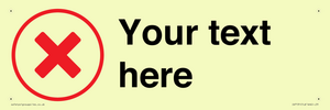 IV7131: Custom plain background, red cross in a circle sign