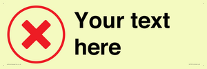 IV7131: Custom plain background, red cross in a circle sign