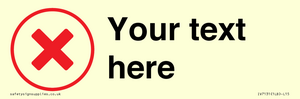IV7131: Custom plain background, red cross in a circle sign
