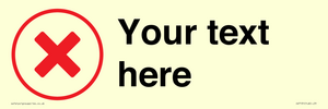 IV7131: Custom plain background, red cross in a circle sign