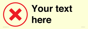 IV7131: Custom plain background, red cross in a circle sign
