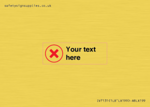 IV7131: Custom plain background, red cross in a circle sign