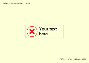 IV7131: Custom plain background, red cross in a circle sign