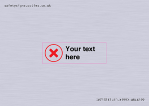 IV7131: Custom plain background, red cross in a circle sign