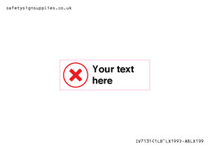 IV7131: Custom plain background, red cross in a circle sign